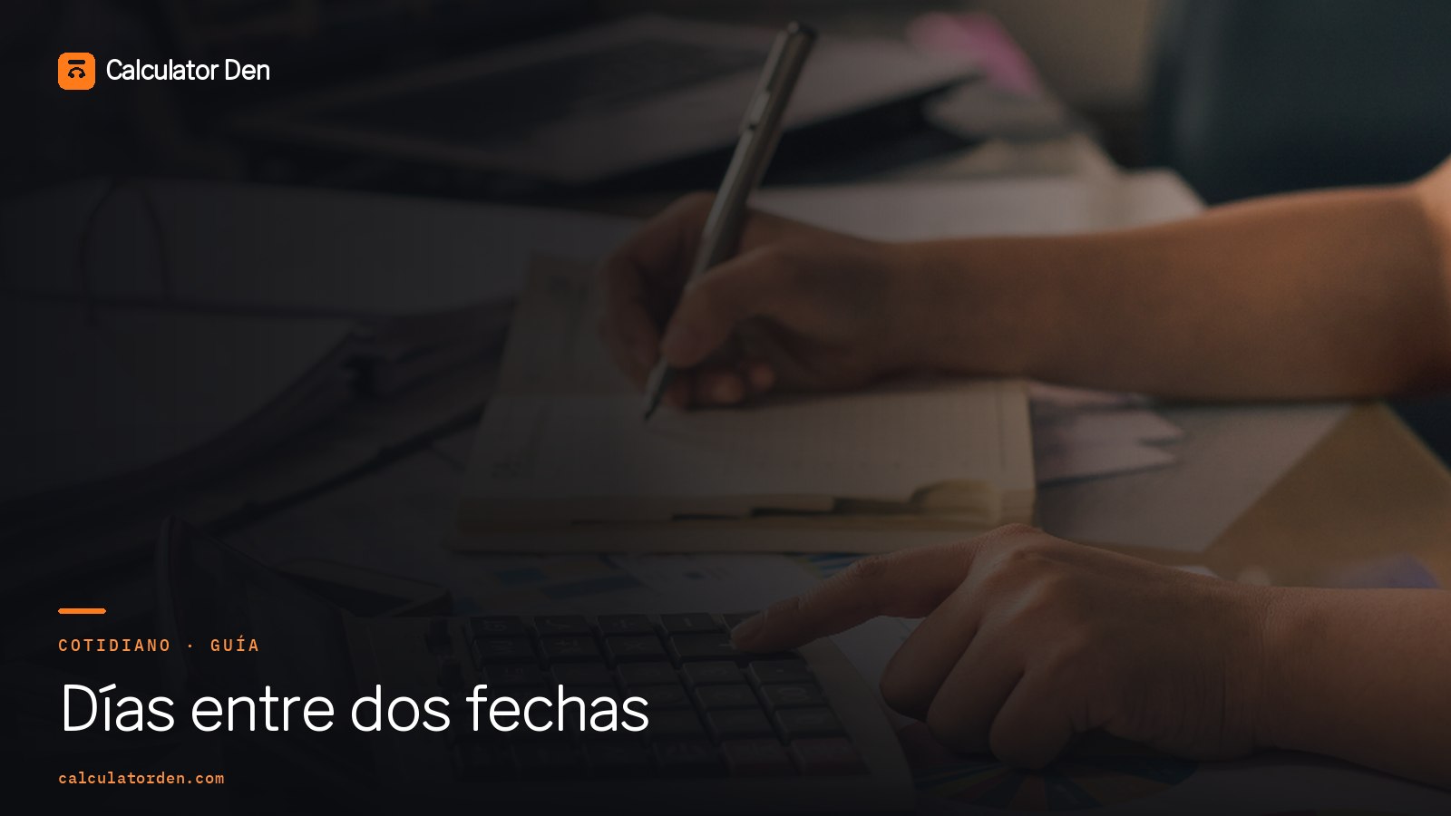 Dos fechas marcadas en un calendario de pared con los días entre ellas contados, ilustrando cómo hallar el número de días entre dos fechas