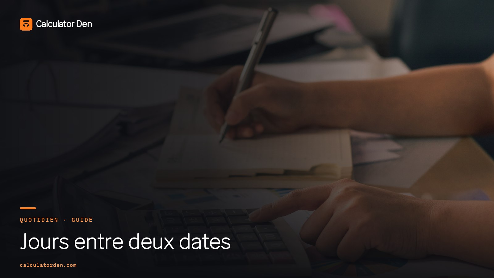 Deux dates entourées sur un calendrier mural avec les jours qui les séparent comptés, illustrant comment trouver le nombre de jours entre deux dates