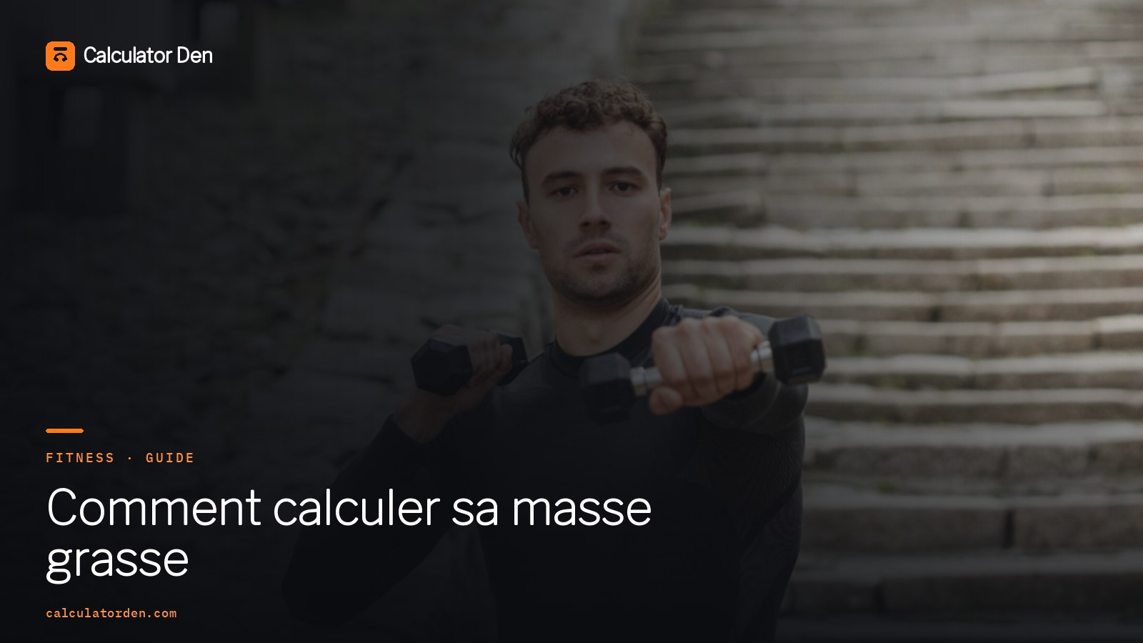 Une personne s'entraînant avec des haltères en plein air, représentant le suivi du pourcentage de masse grasse et la forme physique