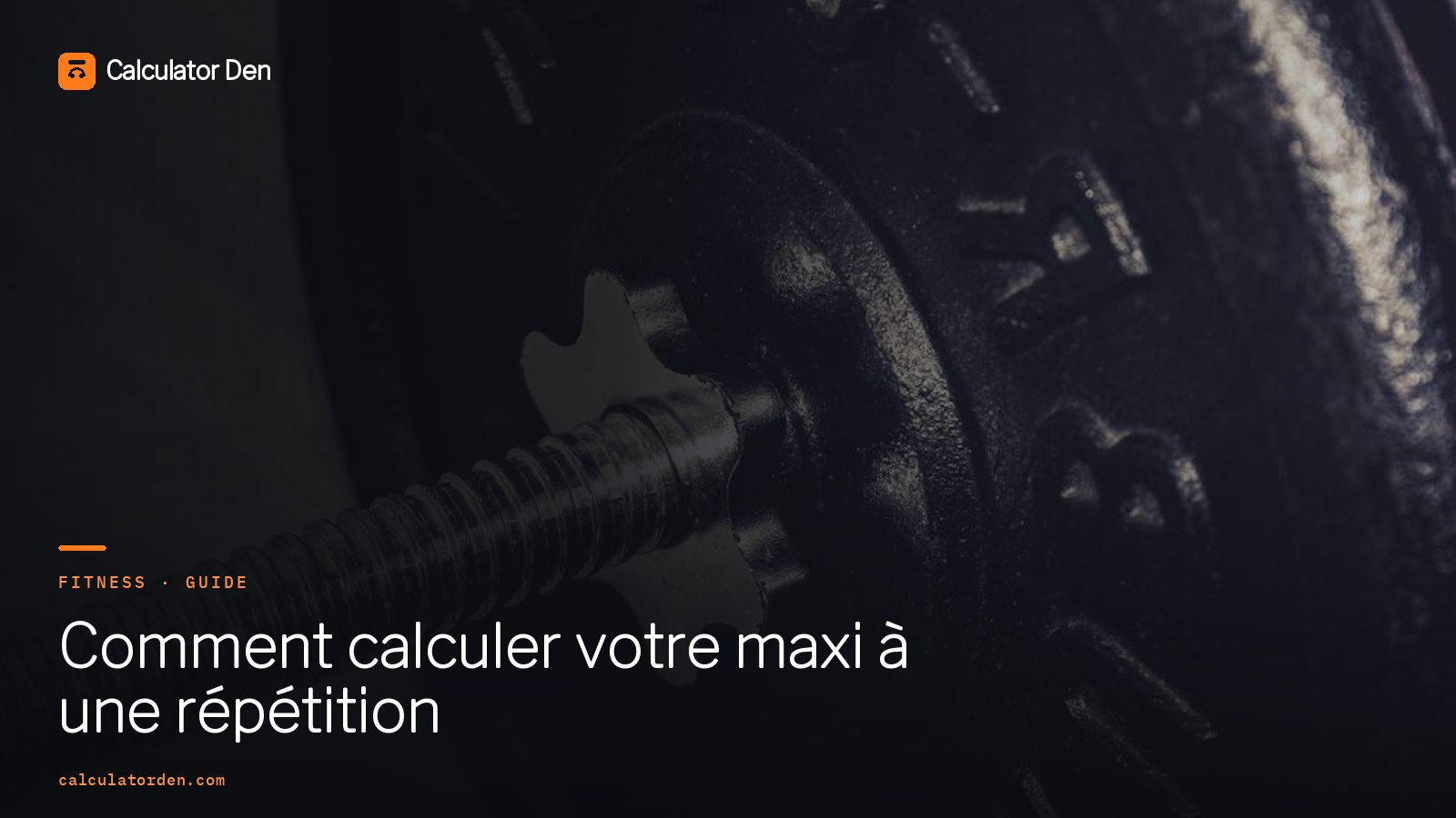 Une barre chargée au sol de la salle de sport, représentant le calcul du maxi à une répétition à partir d'une série plus lourde