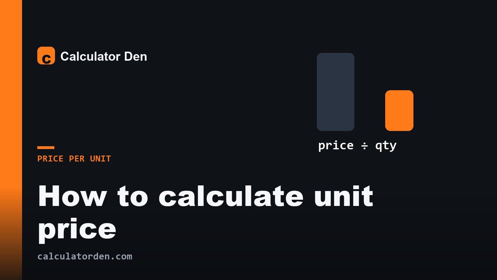 Two shop products of different sizes with their price per unit, illustrating how to calculate unit price to compare value