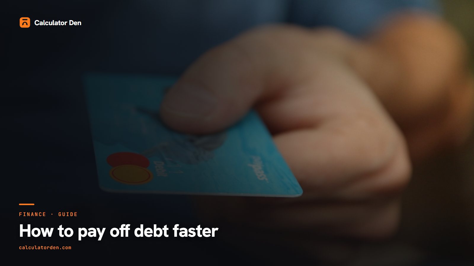 A credit card on a dark surface, illustrating a plan to pay off debt faster