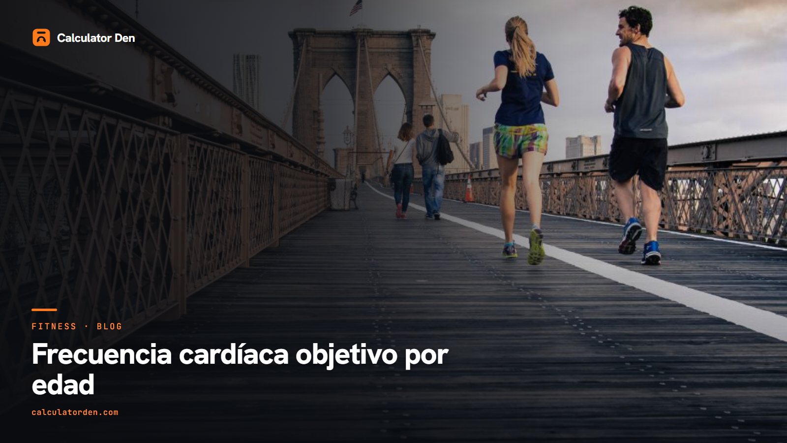 Dos personas trotando por un puente a ritmo constante, entrenando dentro de su zona de frecuencia cardíaca objetivo