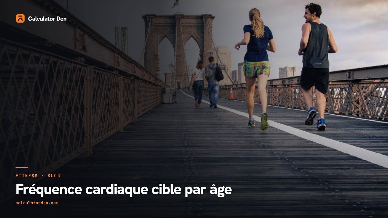 Deux personnes qui courent sur un pont à allure régulière, en s'entraînant dans leur zone de fréquence cardiaque cible
