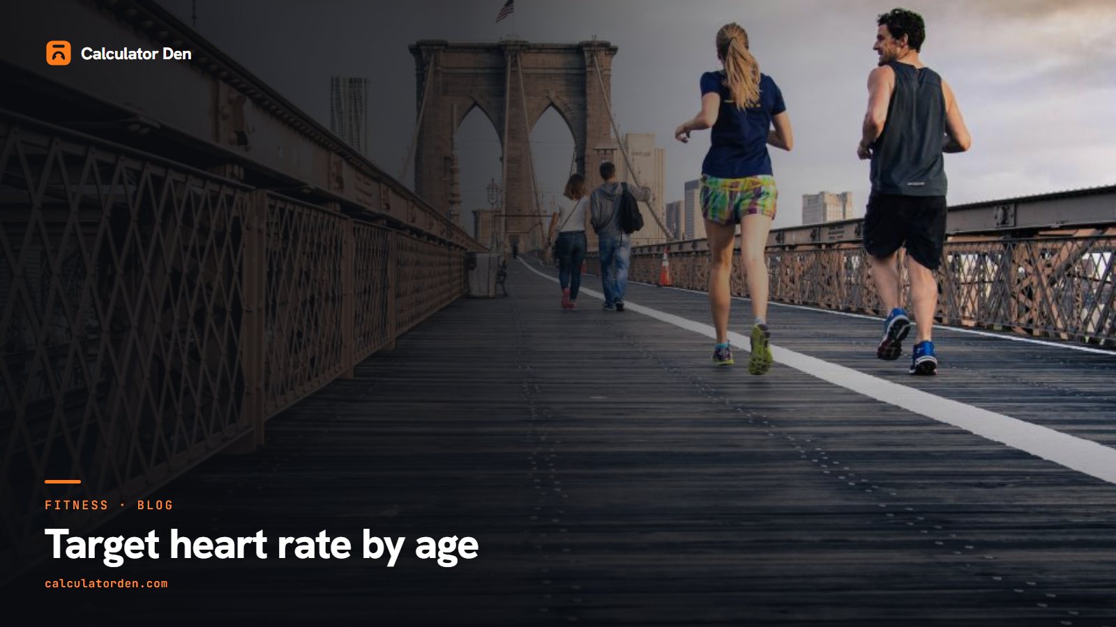 Two people jogging across a bridge at a steady pace, training inside their target heart rate zone